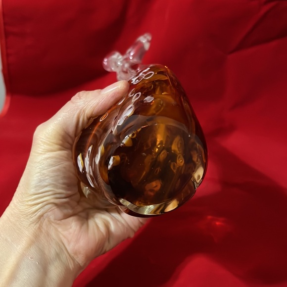 Blown 11” tall Murano glass giraffe, ginger color - Picture 7 of 9